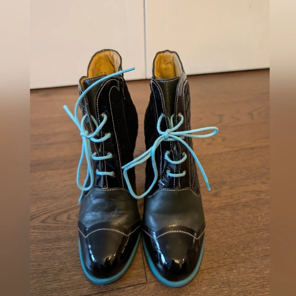 Attic Carmen Fluvog Velvet Booties - Picture 7 of 9